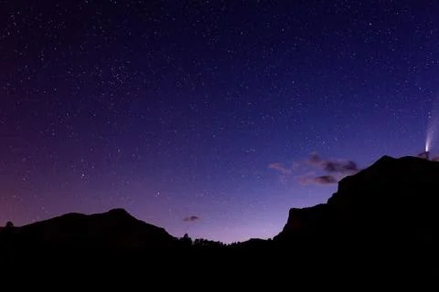 Starry sky at night Stock Photos