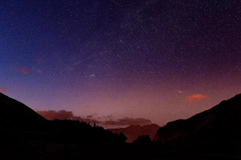 Starry sky at night Stock Photos