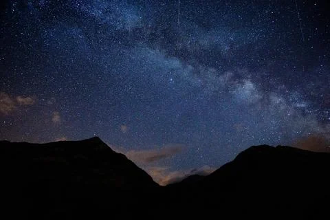 Starry sky at night Stock Photos
