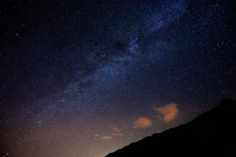 Starry sky at night Stock Photos