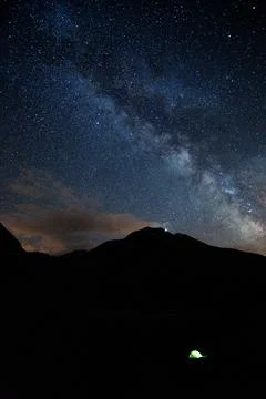 Starry sky at night Stock Photos