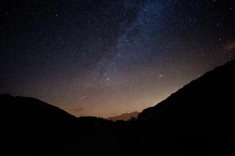 Starry sky at night Stock Photos