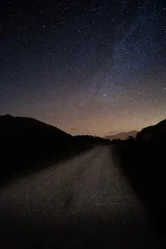Starry sky at night Stock Photos