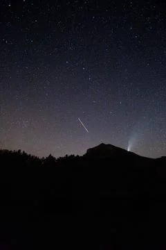 Starry sky at night Stock Photos