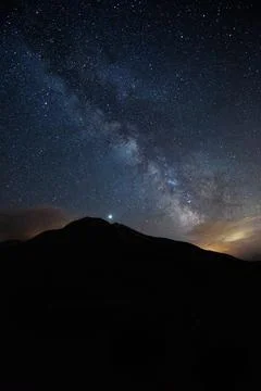 Starry sky at night Stock Photos