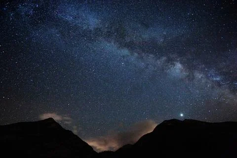 Starry sky at night Stock Photos