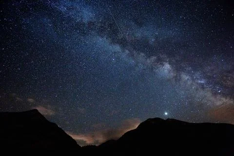 Starry sky at night Stock Photos