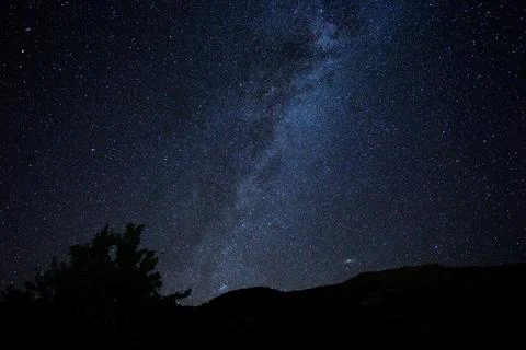 Starry sky at night Stock Photos