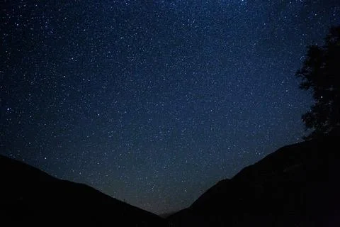 Starry sky at night Stock Photos