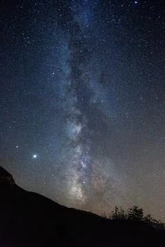 Starry sky at night Stock Photos