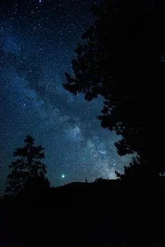Starry sky at night Stock Photos