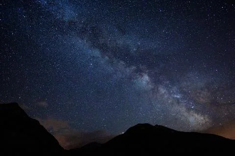 Starry sky at night Stock Photos