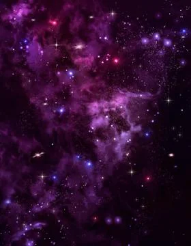 Starry sky in the open space Stock Illustration