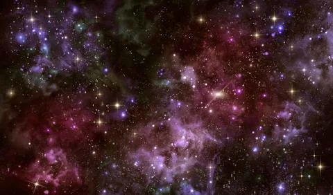 Starry sky in the open space Stock Illustration