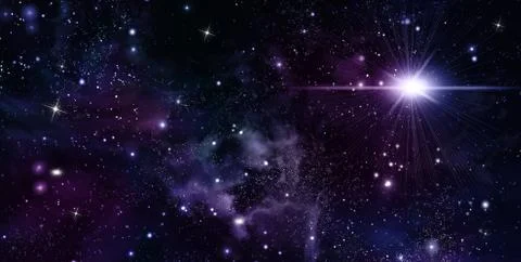 Starry sky in the open space Stock Illustration