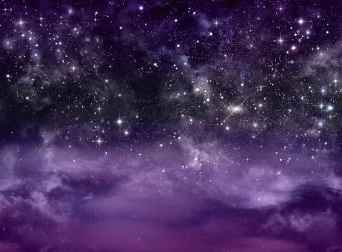 Starry sky in the open space Stock Illustration