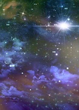 Starry sky in the open space Stock Illustration