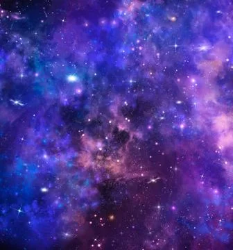 Starry sky in the open space Stock Illustration