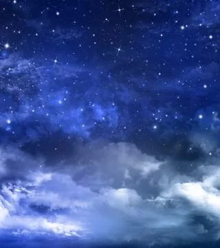 Starry sky in the open space Stock Illustration