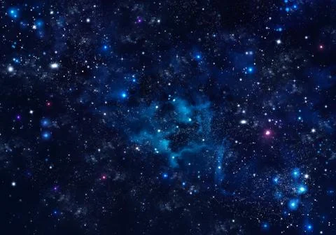 Starry sky in the open space Stock Illustration