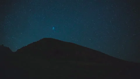 Starry sky over the mountain Stock Footage 266397924