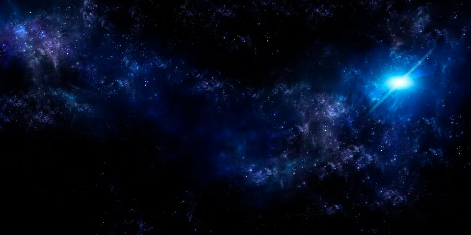 Starry sky, panoramic background Stock Illustration