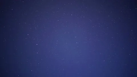 Starry sky with a pole star, motion of stars time-lapse, astro time-lapse Stock Footage 155521375