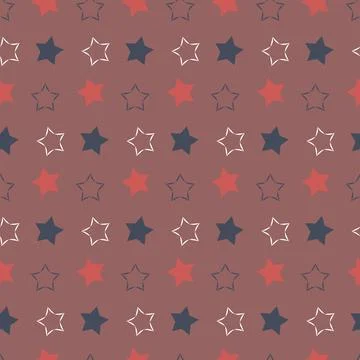 Starry sky seamless pattern, background with star for textile and wrapping pa Stock Illustration