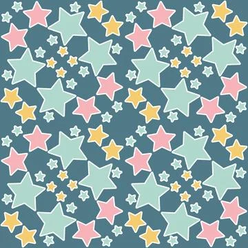 Starry sky seamless pattern, background with star for textile Illustrazione stock