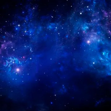 Starry sky, space background Illustrazione stock