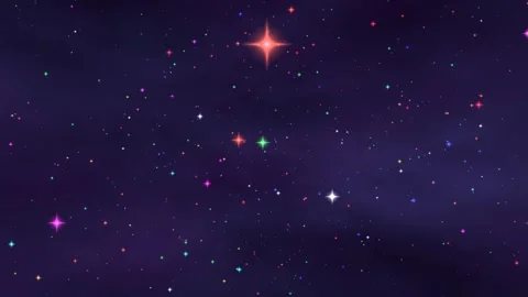 Starry sky space background with twinkling colorful stars Stock Footage 337823856