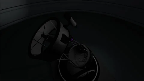 Starry sky in telescope Stock Footage 88418505