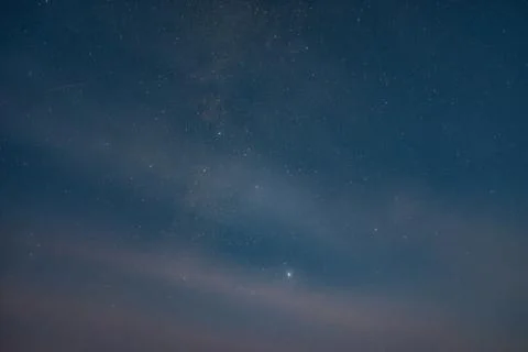 Starry sky through the clouds Stock Photos