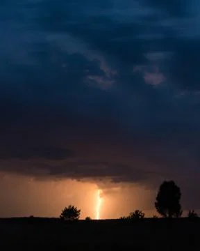 Starry sky through the clouds Stock Photos