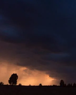 Starry sky through the clouds Stock Photos