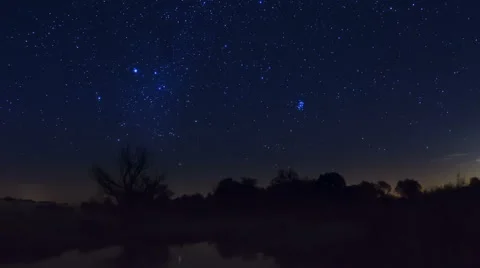 Starry sky in Time Lapse Stock Footage 42724514