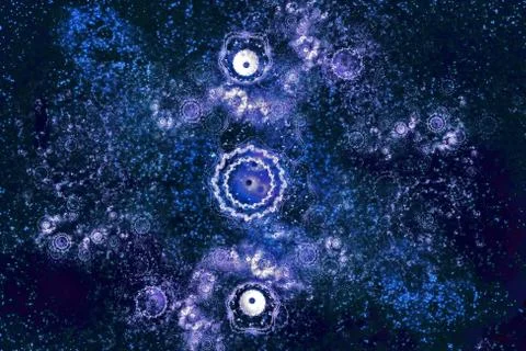 Starry sky translucent milky way nebula and wonderful patterns of star clusters Stock Illustration