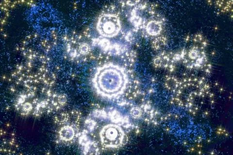 Starry sky translucent milky way nebula and wonderful patterns of star clusters Stock Illustration