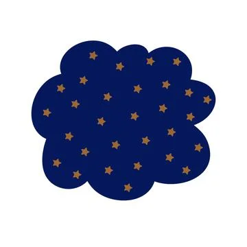 Starry sky vector background blue space background with stars, space Stock Illustration