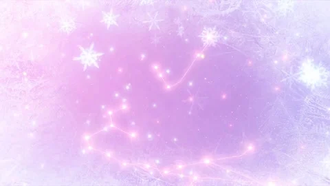 Starry Snowflake Constellations: A Twinkling Winter Night Sky in Pastel Hues Stock Footage 330319113