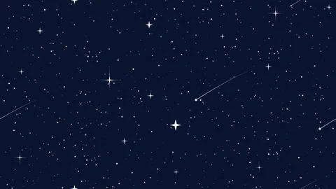 Starry space, night blue sky seamless pattern Stock Illustration