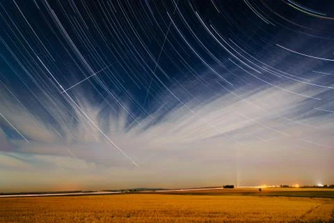Starry summer night Stock Photos