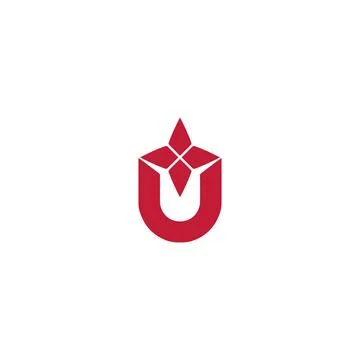 Starry u logo u icon simple use u logo Stock Illustration