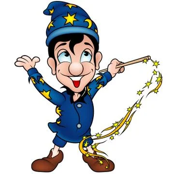 Starry Wizard Stock Illustration