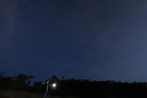 StarryNightManLamp Foto stock