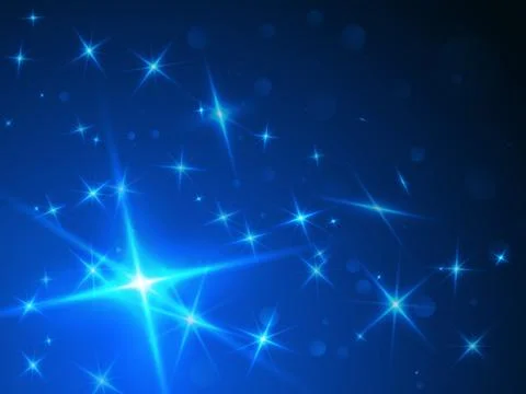 Stars abstract blue background Stock Illustration