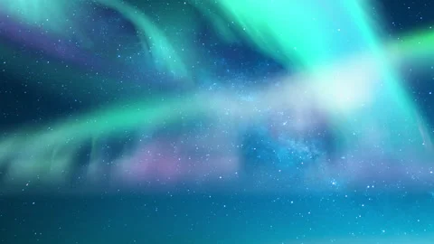 Stars Align Milky Way Time Lapse and Aurora Stock Footage 336635451