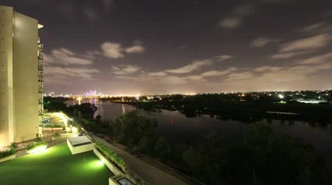 Stars and Clouds Timelapse HD Stock Footage 11010336