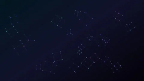 Stars and constellations moving in dark sky background Stock Footage 337233543