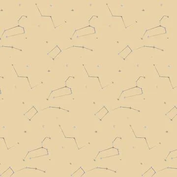 Stars and constellations pattern Stock Illustration